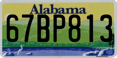 AL license plate 67BP813