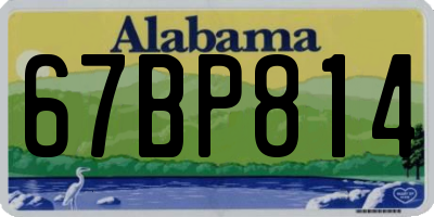 AL license plate 67BP814