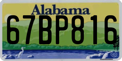 AL license plate 67BP816