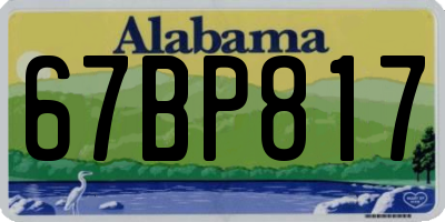 AL license plate 67BP817