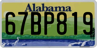AL license plate 67BP819