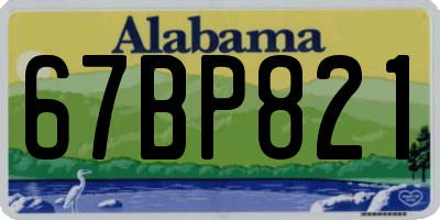 AL license plate 67BP821