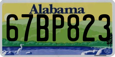 AL license plate 67BP823