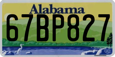 AL license plate 67BP827