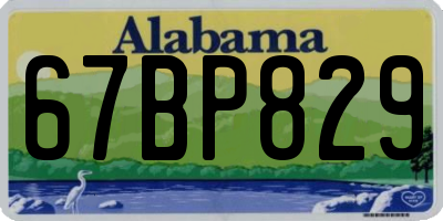 AL license plate 67BP829