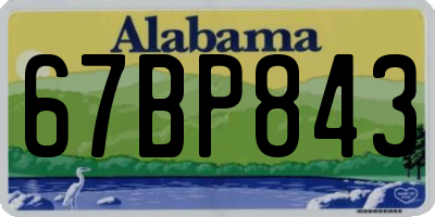 AL license plate 67BP843