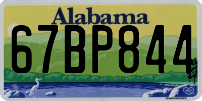 AL license plate 67BP844