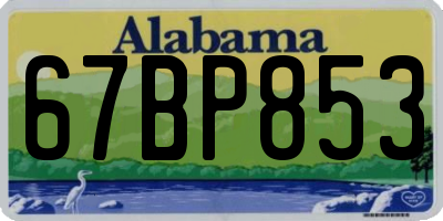 AL license plate 67BP853