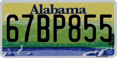 AL license plate 67BP855