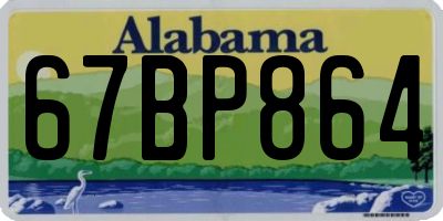 AL license plate 67BP864