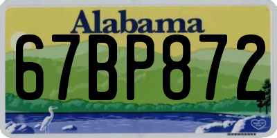 AL license plate 67BP872