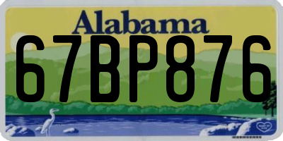 AL license plate 67BP876
