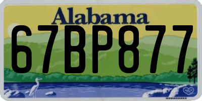 AL license plate 67BP877