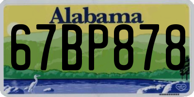 AL license plate 67BP878
