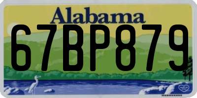 AL license plate 67BP879