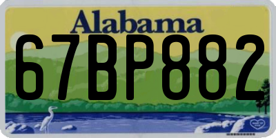 AL license plate 67BP882