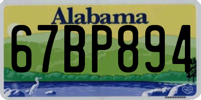 AL license plate 67BP894