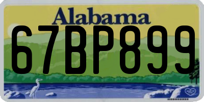 AL license plate 67BP899