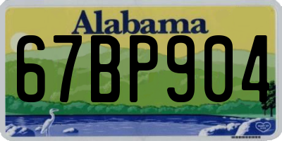 AL license plate 67BP904