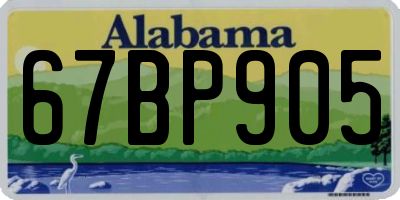 AL license plate 67BP905