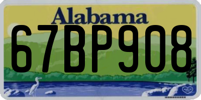 AL license plate 67BP908
