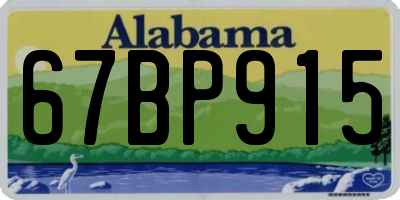 AL license plate 67BP915