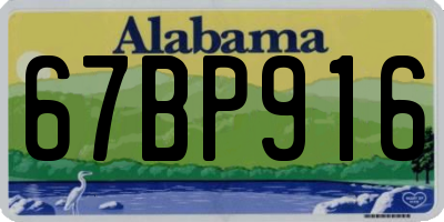 AL license plate 67BP916