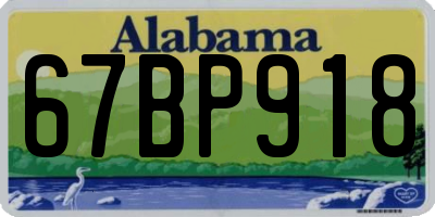 AL license plate 67BP918
