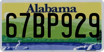 AL license plate 67BP929