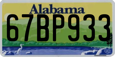 AL license plate 67BP933