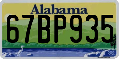 AL license plate 67BP935