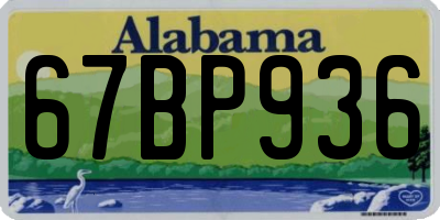 AL license plate 67BP936