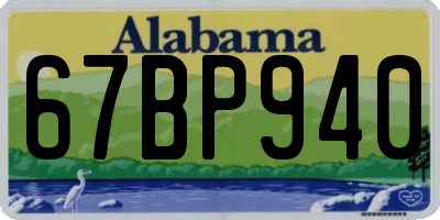 AL license plate 67BP940