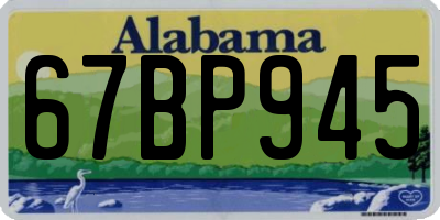 AL license plate 67BP945