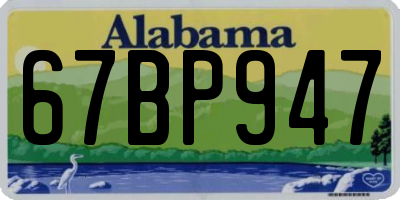 AL license plate 67BP947