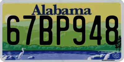 AL license plate 67BP948
