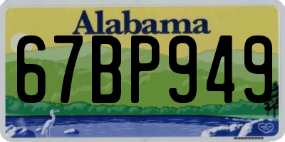 AL license plate 67BP949