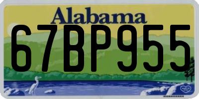 AL license plate 67BP955