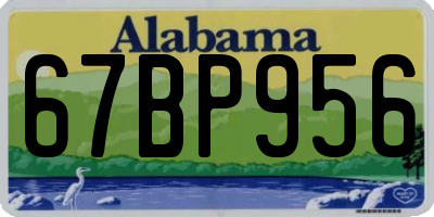 AL license plate 67BP956