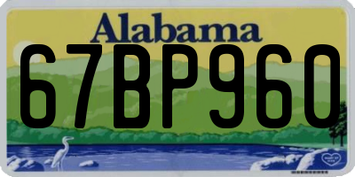 AL license plate 67BP960