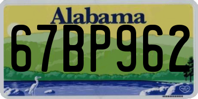 AL license plate 67BP962