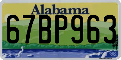 AL license plate 67BP963