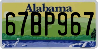 AL license plate 67BP967