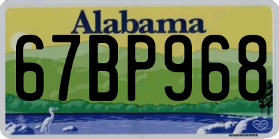 AL license plate 67BP968