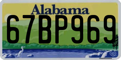 AL license plate 67BP969