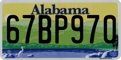 AL license plate 67BP970
