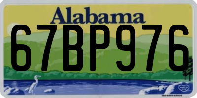 AL license plate 67BP976