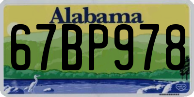 AL license plate 67BP978