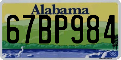 AL license plate 67BP984