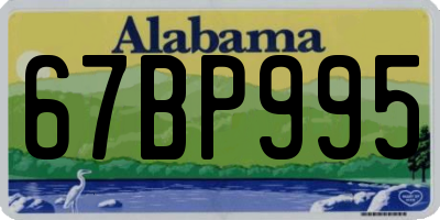 AL license plate 67BP995